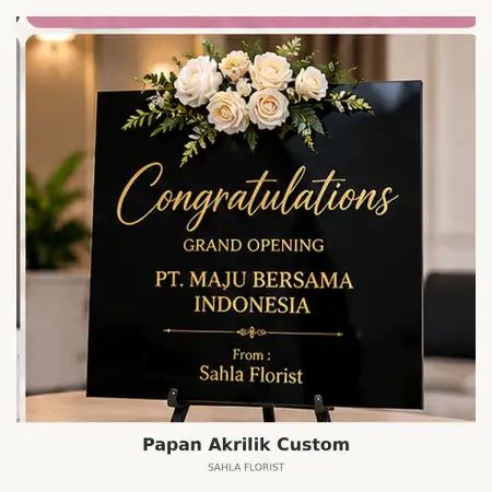 Papan Bunga Akrilik Nganjuk